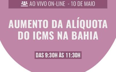 Aumento da alíquota do ICMS na Bahia