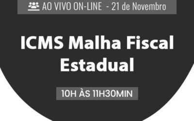 Palestra on-line: ICMS – Malha Fiscal Estadual